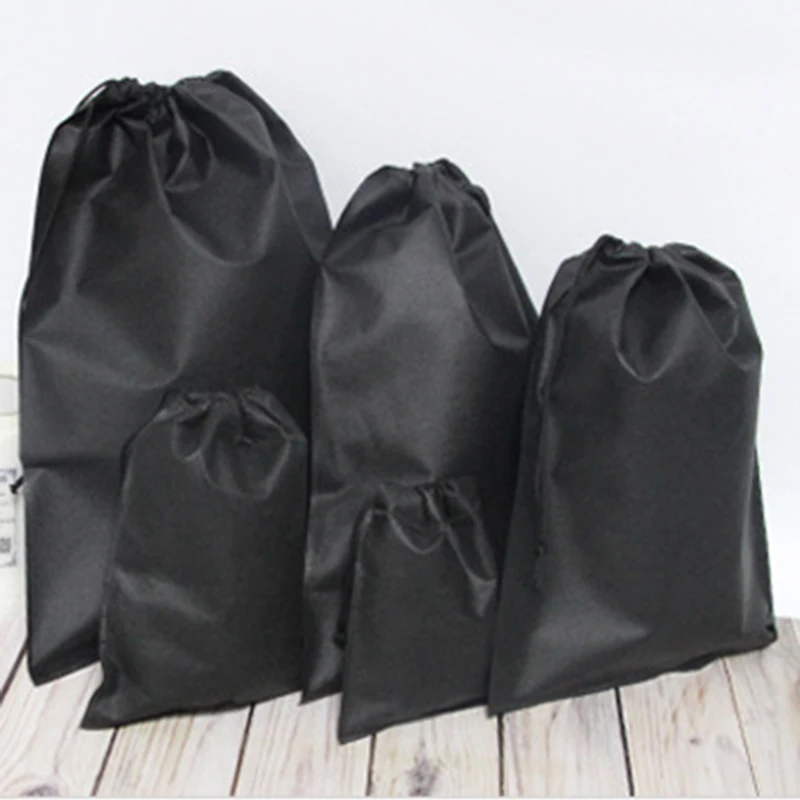 Waterproof Package Shoe Pocket storage Organize Bag Non-woven Fabric Draw Pocket Drawstring Bags Toiletry Bag Case New