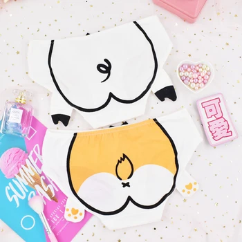 

Japanese Anime Neko Atsume Cosplay Panties Girls Kawaii Doge Briefs Underwear Cotton Lingerie Underpants