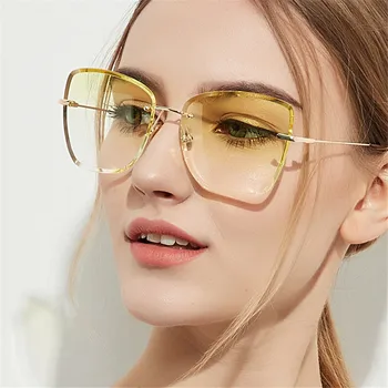 

CZ9147 New Retro ocean transparent color glasses Fashion sun visor