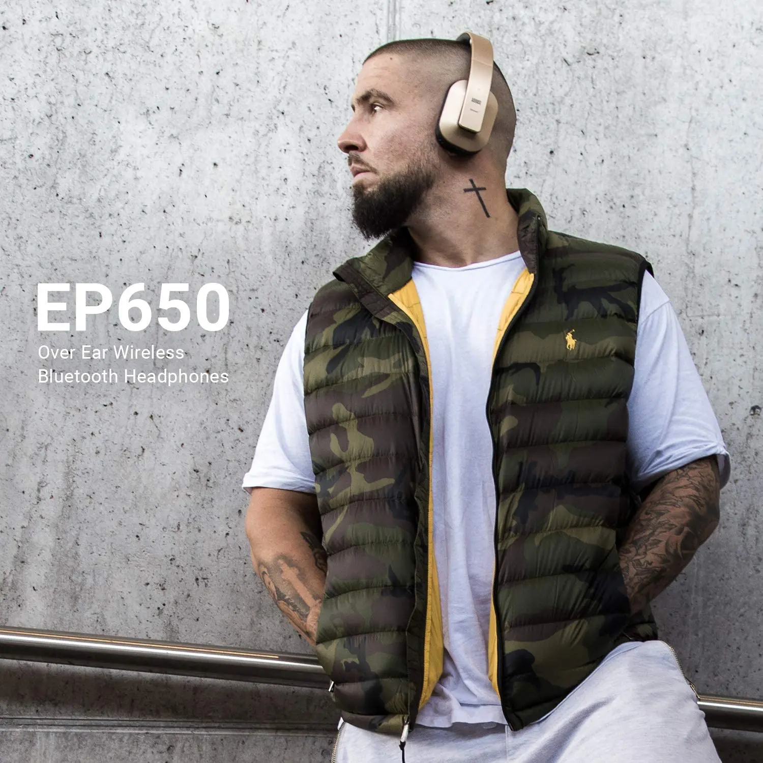 August EP650 беспроводные Bluetooth наушники с функцией NFC aptX Multipoint микрофоном и