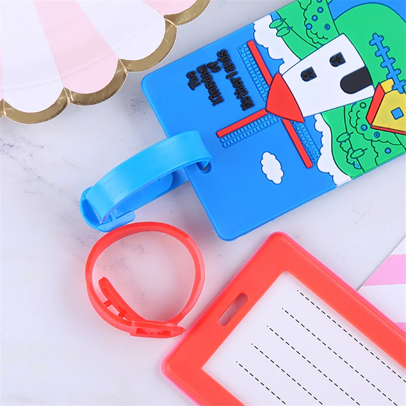 Kawaii Ститч Дораэмон бирка для чемодана мультфильм ID адрес держатель багажная