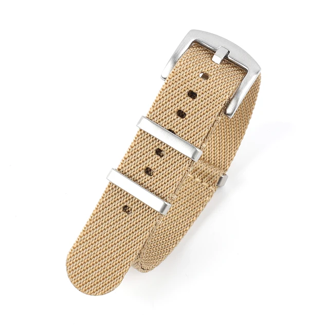 Nylon Nato Strap 20mm 22mm Stripe Watchband Replacement Watch Band Military Wristband Accessories For Tudor Nato Watch Strap khaki 1