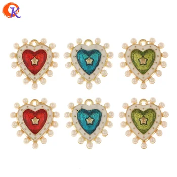 

Cordial Design 100Pcs 16*17MM Jewelry Accessories/DIY Charms/Paint Effect/Heart Shape/Imitation Pearl/Hand Made/Earring Findings