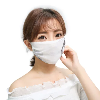 

Women's Thin Sunscreen Flower Print Gauze Hanging Ears Masks Chiffon Lady Masks Soft Mouth Face Mask Resuable Mouth Masks Hot