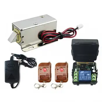 

LEORY 12V DC 9.6W 315 MHz IR Wireless Remote Control Electric Lock Set Learning Remote Control Switch Plug Lock for Smart Home