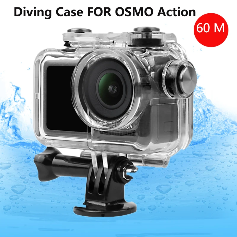 

60 Meters Waterproof Case Diving Shell Housing for OSMO ACTION Underwater Case Sport Camera Accessories