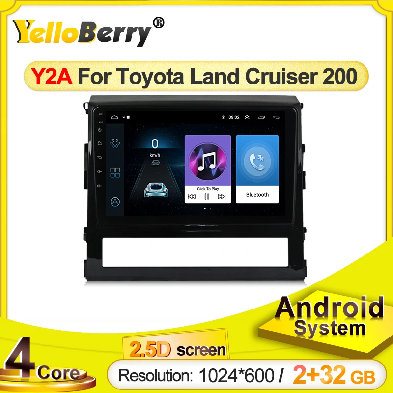 YellowBerry новая модель android радио GPS навигатор плеер для Toyota Land Cruiser 200 2016 2019 головное