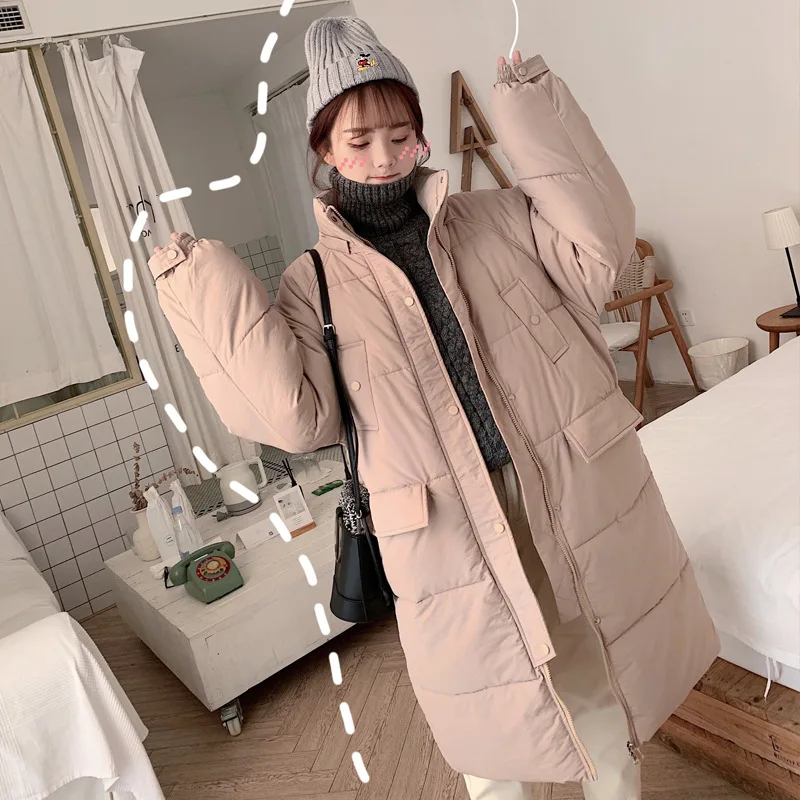 

Cotton Coat Women's Mid-length down Coat Student Korean-style Loose-Fit BF Thick Cotton-padded Jacket 2019 New Style Coat Female