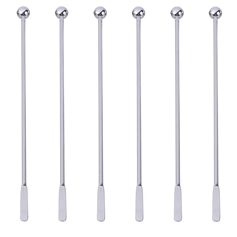 6Pcs Household Stainless Steel Mixing Rods Creative Bar Stirring Sticks Rod |