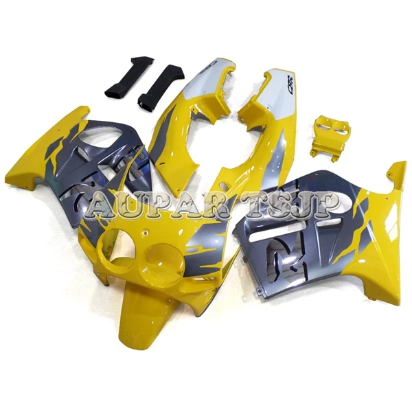 As Picture Shown Пластиковый комплект обтекателей для мотоцикла Honda CBR250RR 1988 1989 кузов MC19 обтекатели ABS CBR250RR MC19 желтые серые панели Cowlings - Цвет: As Picture Shown