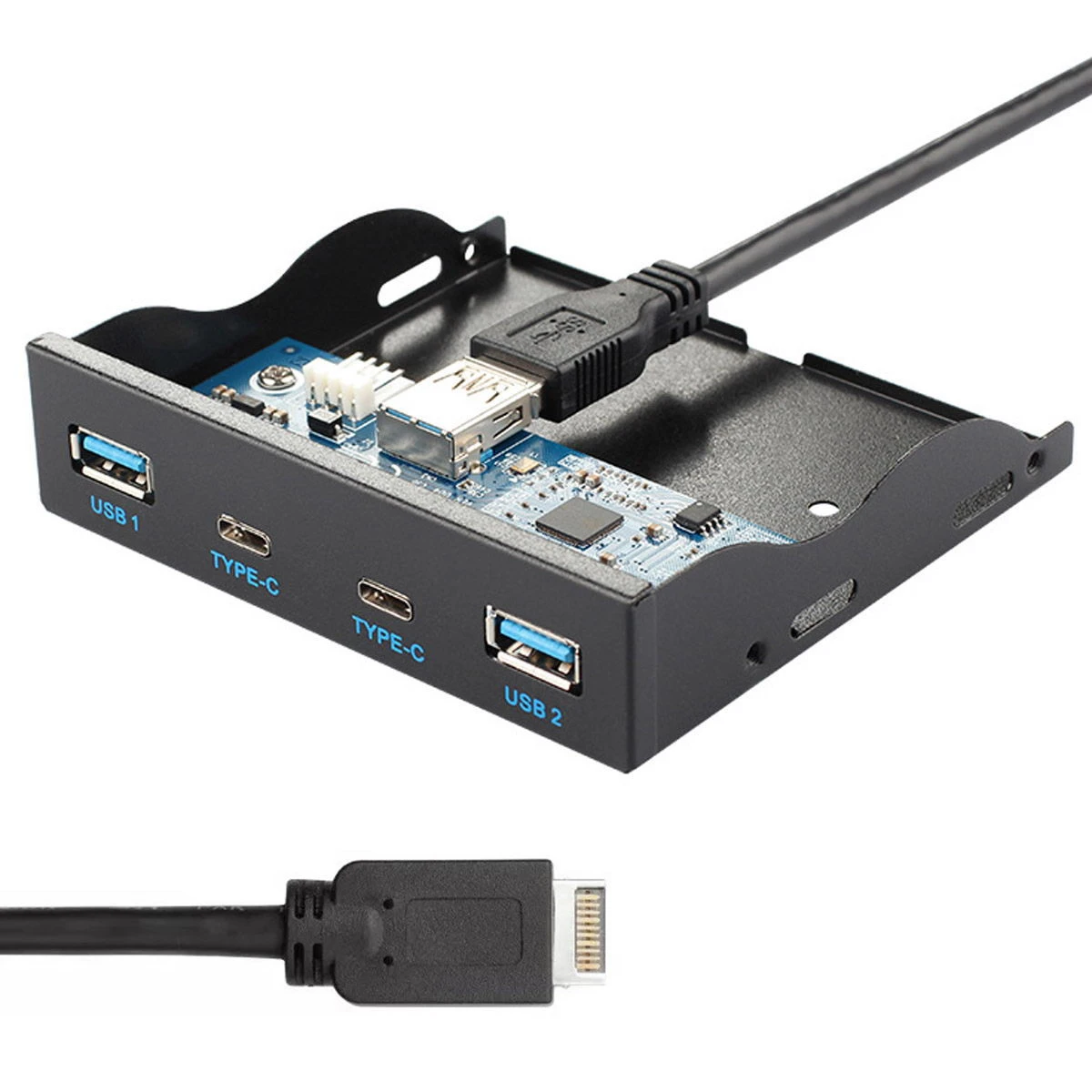 Usb 3 1 front panel header to usb c usb 3 0 hub 4 ports front panel
