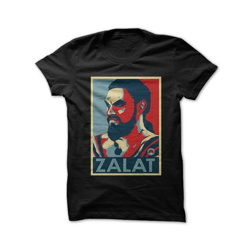 Zalat Khal Drogo Khaleesi черная футболка с изображением Игры престолов Daenerys Таргариен S-6Xl