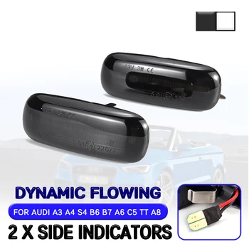

Car LED Dynamic Side Marker Light For Audi A3 S3 8L 2000-2003 A8 D2 1999-2002 TT 8N 2000-2006 Flowing Turn Signal Light Lamp