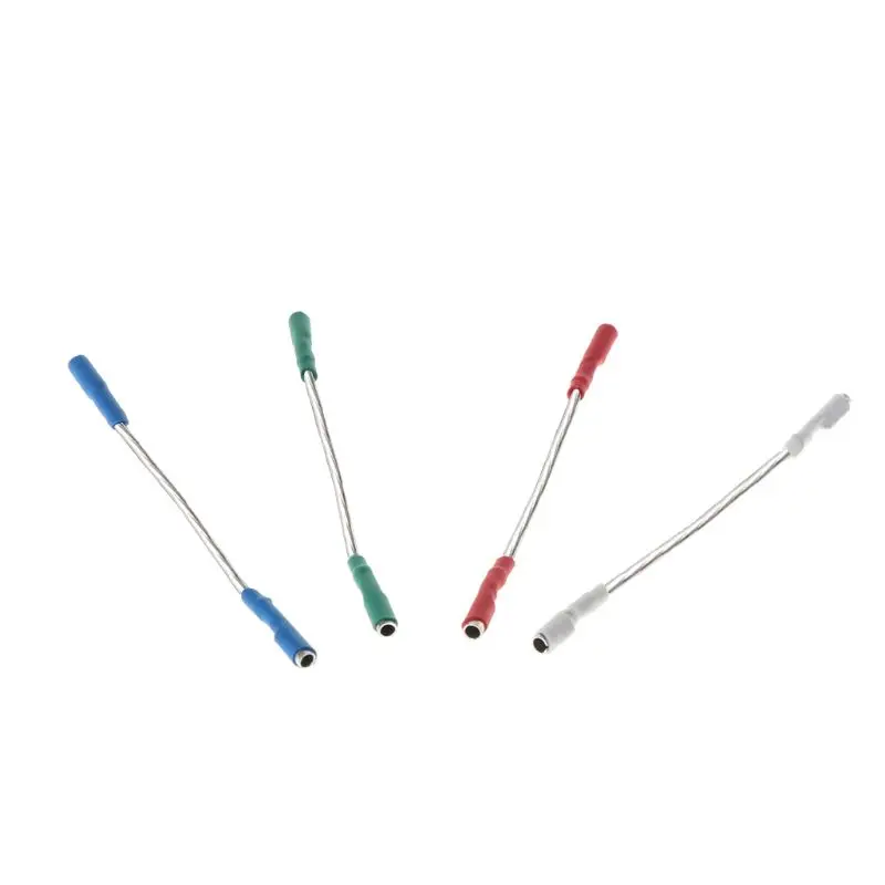 4Pcs Cavi D'Argento Universali Cavi Intestazione Cavo 40Mm Per Perni 1.2-1.3Mm Giradischi Phono Headshell Tonearm Di Alta Qualità