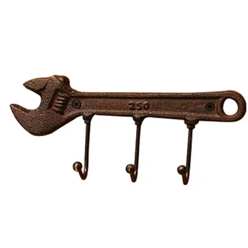 

Vintage Wall Hanger Hammer Shape Key Holder Metal Coat Holder Hanger Rack Industrial Style Keys Wall Hook Home Decor