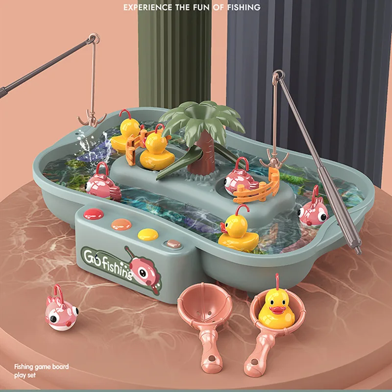 

Fishing Toys For Kids Rotating 19.5*22*32cm Fish Game Plastic Parent-Child Interactive Table Games Hand-Eye Coordination Toys