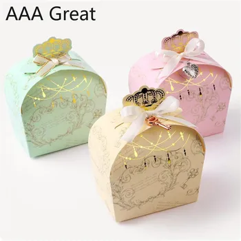 

50Pcs/Lot Party Paper Box Gifts Box Candy Cookies Kids Birthday Boxes Decorations Gift Baby Shower Supplies Christmas Chocolate
