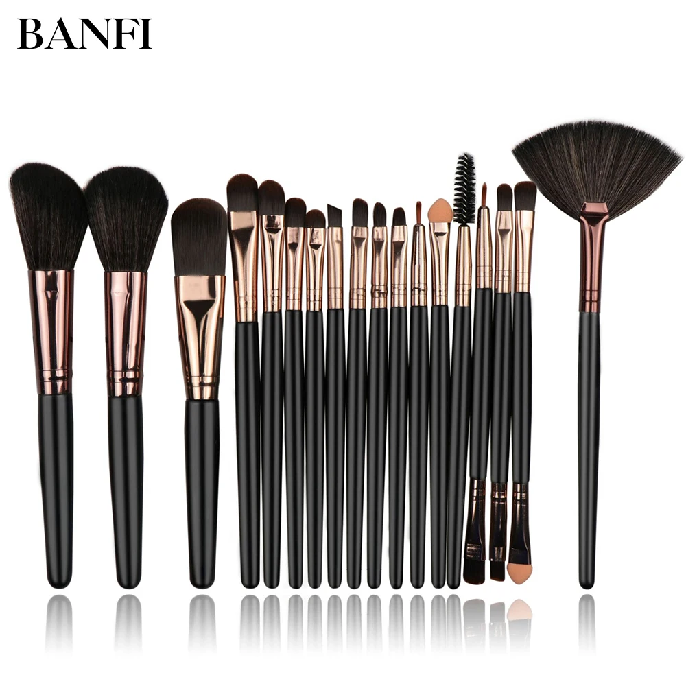 

BANFI 18 Pcs Makeup Brushes Set Factory Direct Sales Blush Eyeshadow Highlighter Foundation Beauty Make Up Tools Maquiagem