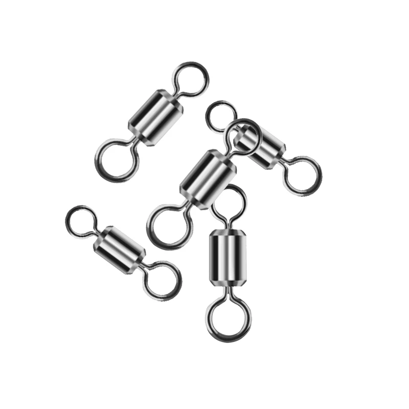 Ardea 30PCS/Lot Ball Bearing Swivel Solid Rings Fishing Connector Ocean Boat Fishing Hooks Quick Fast Link Connector