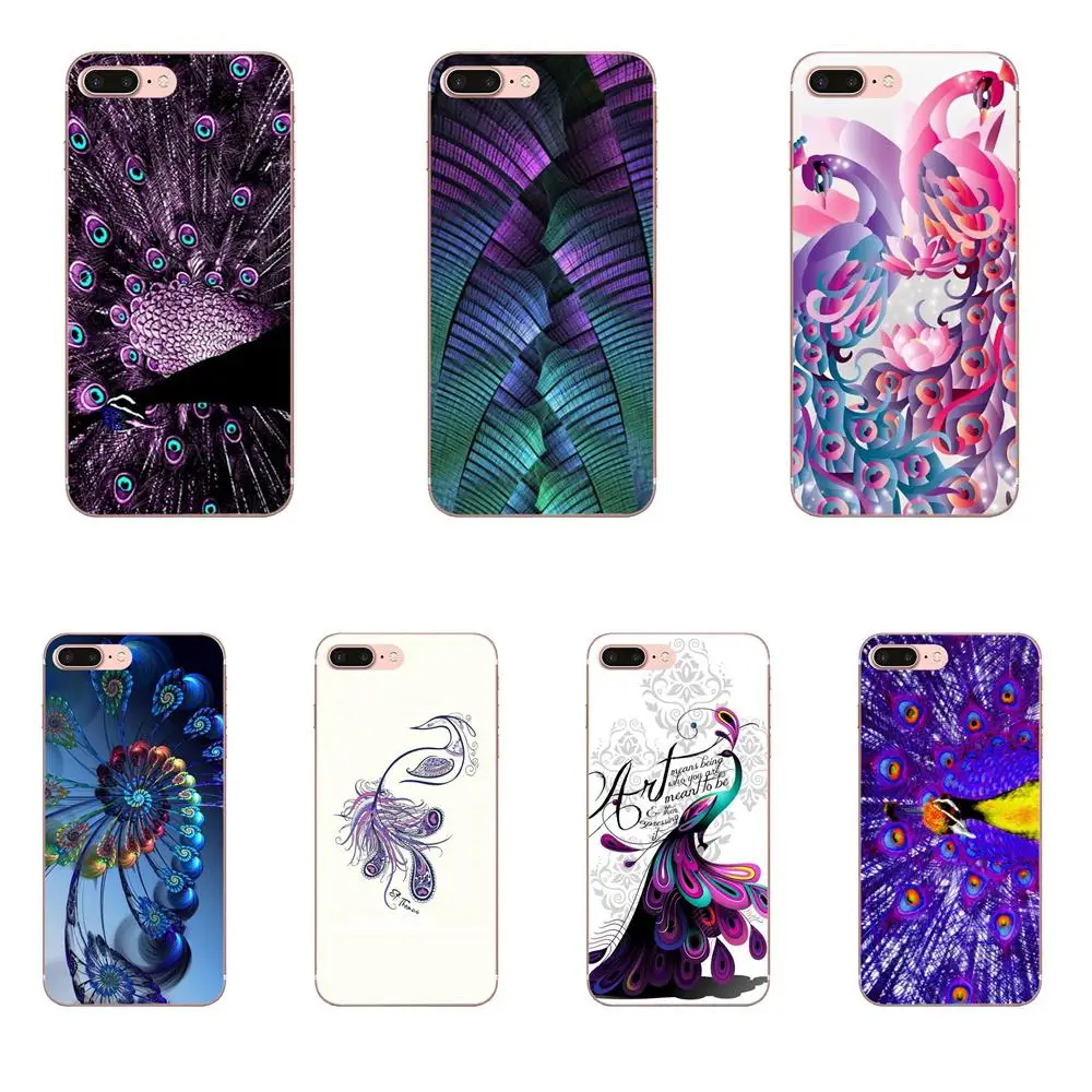 Pretty Artistic Purple Peacock Bird For Samsung Galaxy Note 8 9 10 Pro S4 S5 S6 S7 S8 S9 S10 S11 S11E S20 Edge Plus Ultra | Мобильные