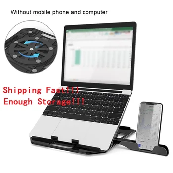 

Height Adjustment Laptop Stand For Macbook Pro Notebook Support 360 Degree Rotating Bottom Computer Stand Riser Cooling Pad