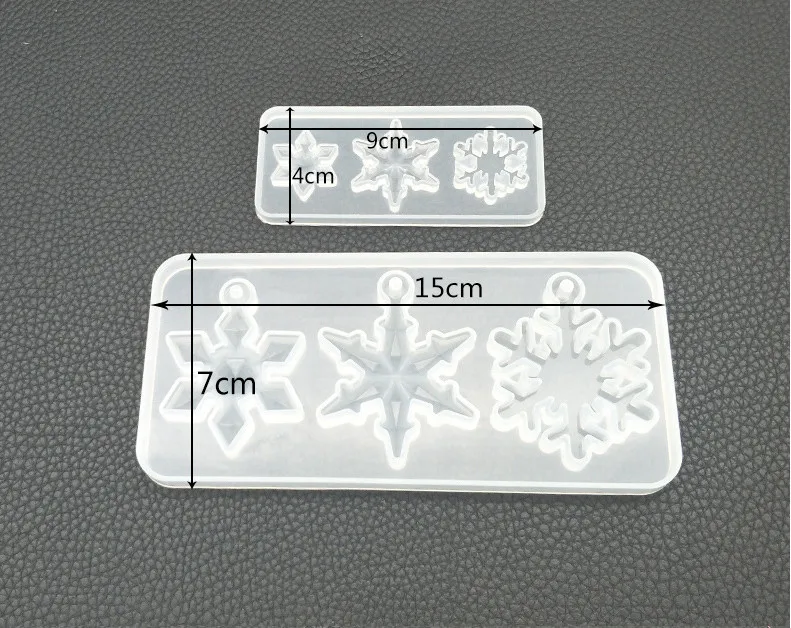 Snowflower Necklace Earrings Bracelet Jewelry Mold Pendants Crystal Scale Jewelry Resin Molds for Jewelry Making Tool