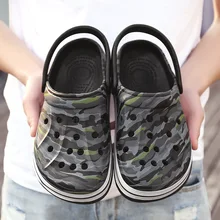 Стиль; пористая обувь; камуфляжные туфли с закрытым носком; легкие дышащие мужские сандалии; садовая обувь; большие размеры