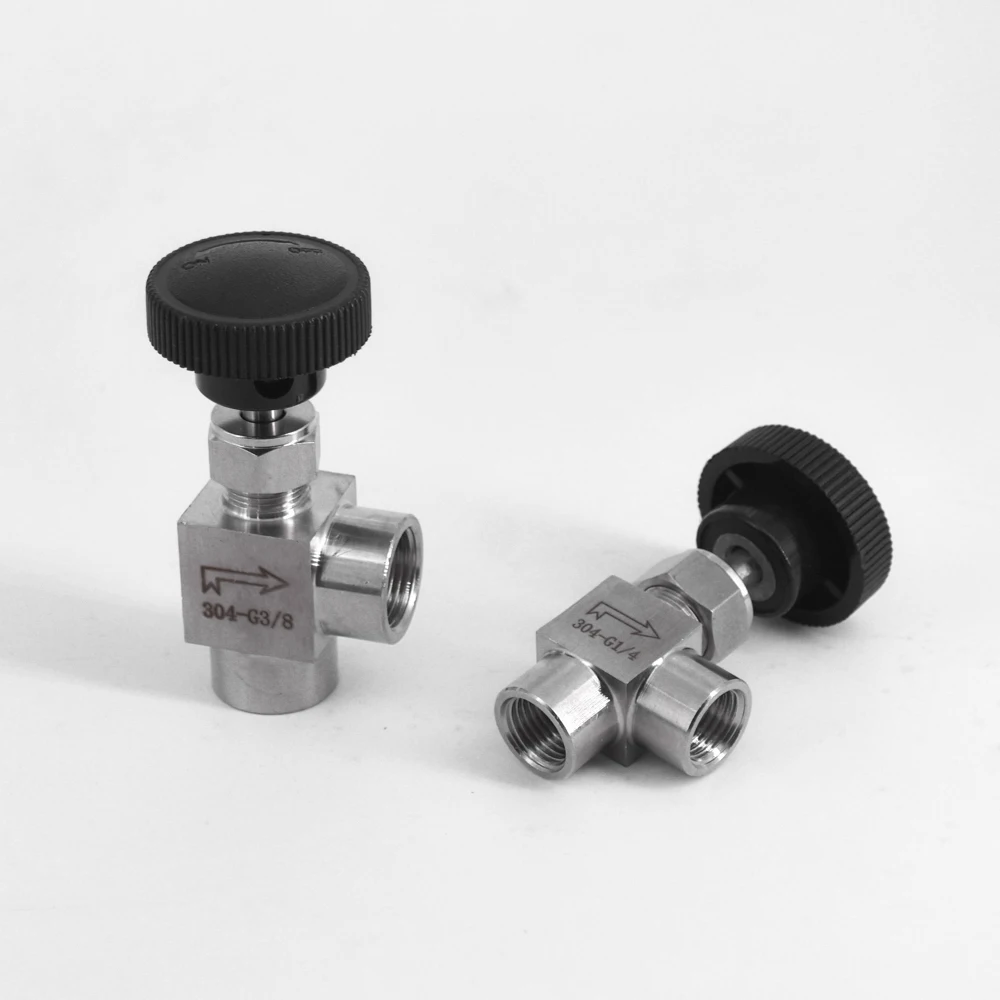 1/8 &quot1/4&quot 3/8 &quot1/2&quot BSP NPT Женский угловой игольчатый клапан кран локоть 304