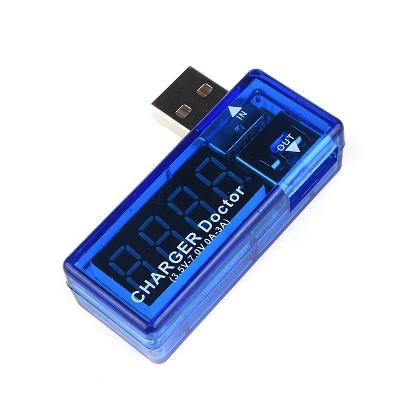 Digital USB Voltmeter and Ammeter with LCD Display - Power and Battery Capacity Tester