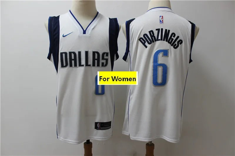 9 Даллас Женский baskeball#41 Dirk Nowitzki#77 Luka Doncic#6 Кристапс Порзингис майки - Цвет: 9