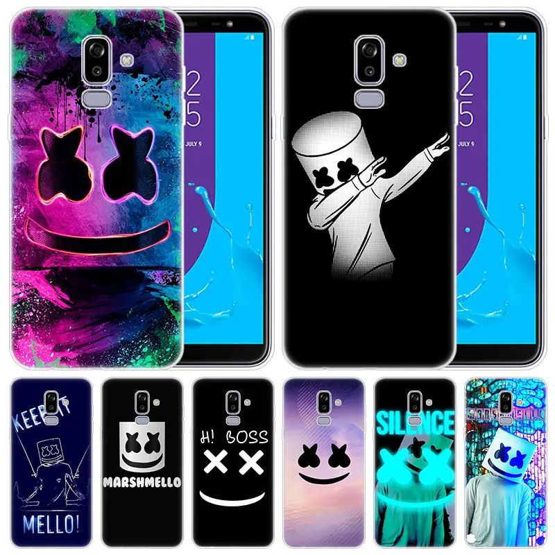

luxury Soft Silicone Case DJ marshmallow for Samsung Galaxy J8 J7 J6 J4 J2 2018 Core J3 2016 J5 2017 EU J4 Plus J7 Prime Cover