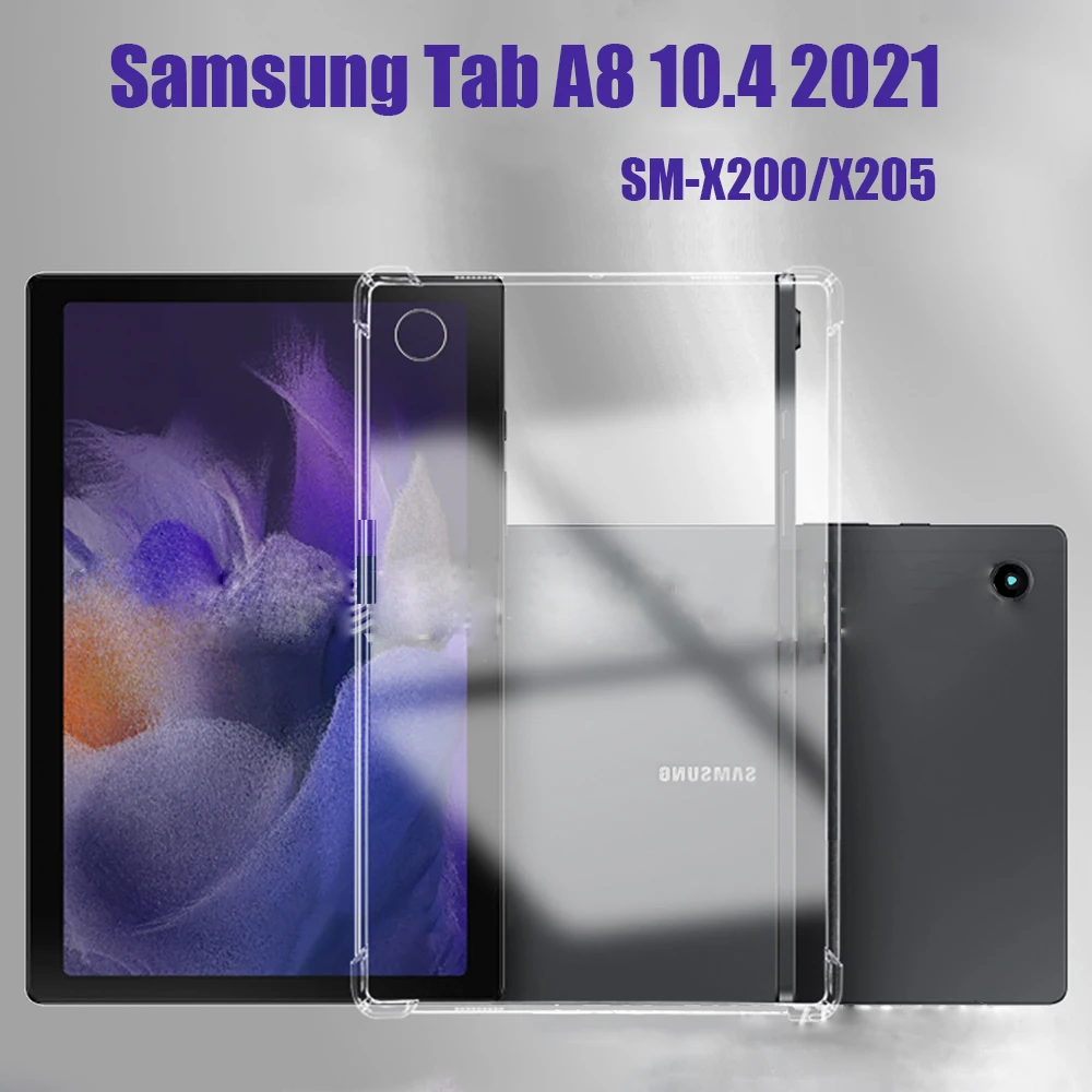 TPU Case for Galaxy Tab A8 10.5 Case Silicone Soft Back Cover for Samsung Tab A8 SM-X200 X205 10.5 Transparent Shell Coque, tablet case