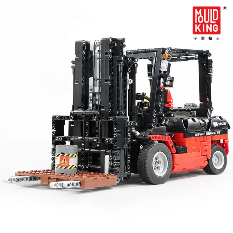 APP Technic 13106 вилочный погрузчик совместимый Technik MOC RC двигатели автомобильные наборы строительные блоки кирпичи приложение управление RC Автомобили детские игрушки