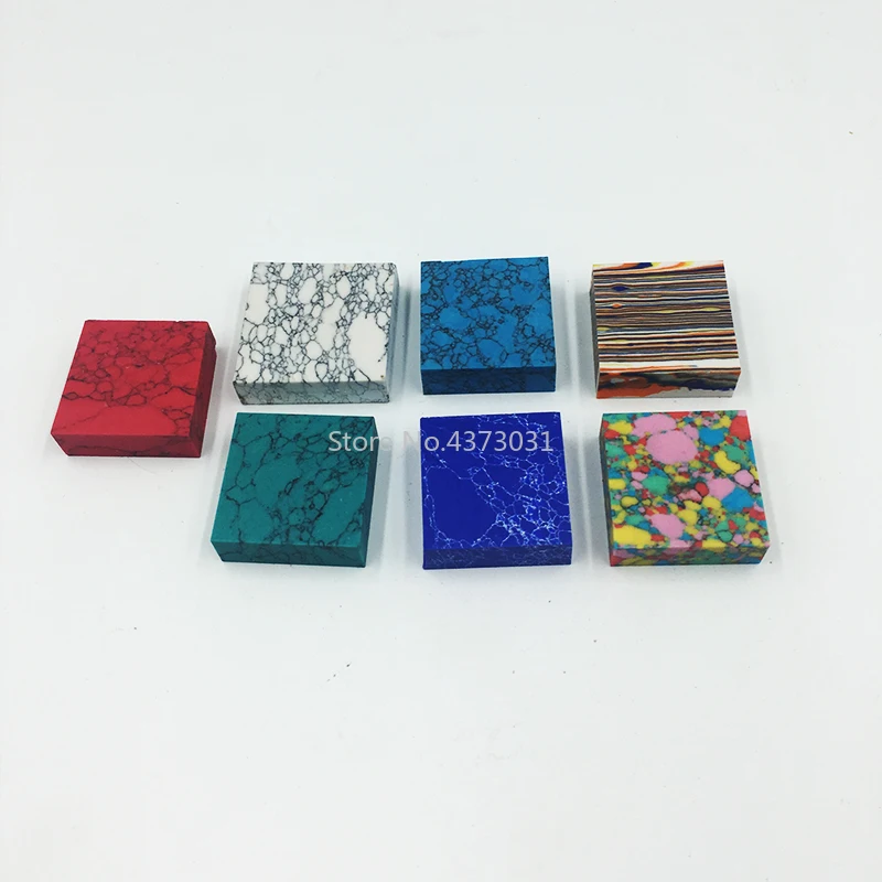 7-kinds-color-Artificial-Turquoise-DIY-knife-handle-material-For-Damascus-cutting-tool-septum-30x30x10mm (3)