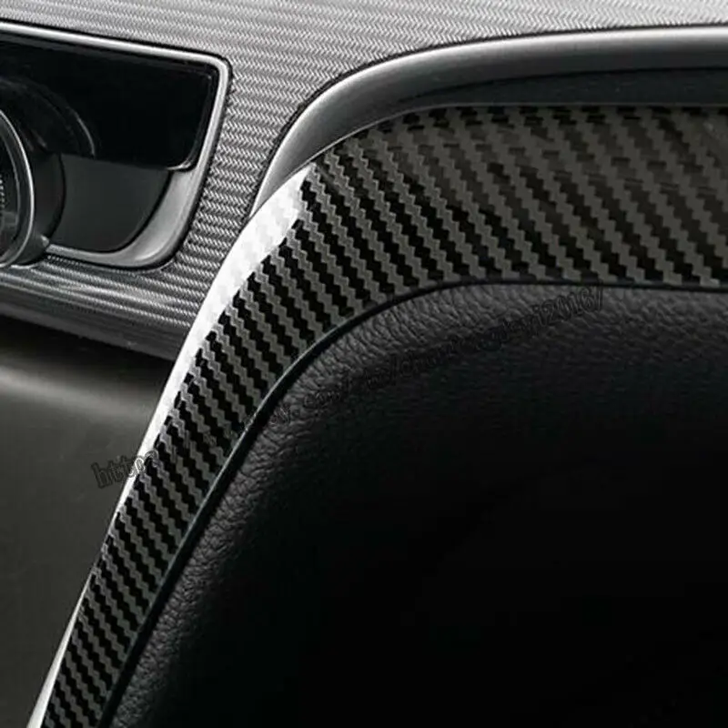 Подходит для Honda Accord- углеродное волокно стиль Внутренний Co-pilot приборной панели Крышка отделка 2 шт