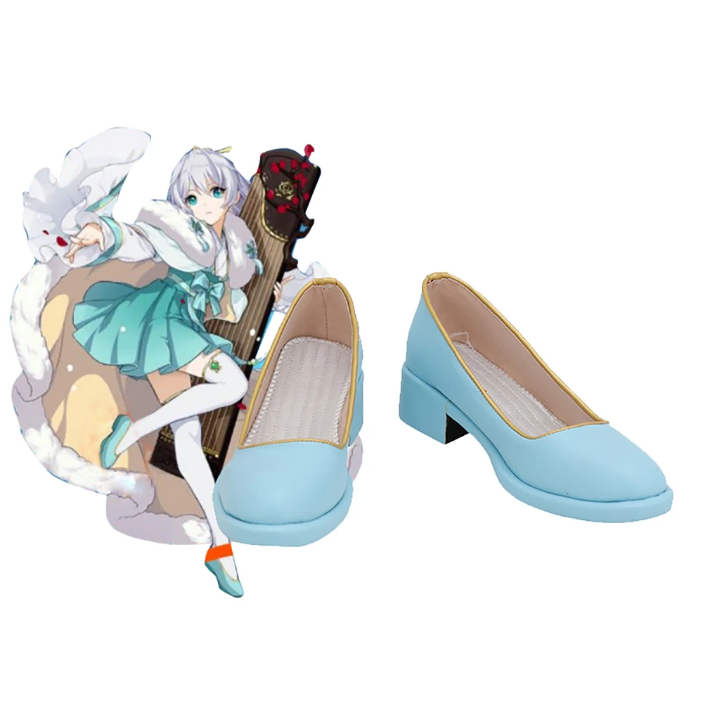 

Honkai Impact 3rd Theresa Apocalypse Cosplay Shoes Blue Leather Shoes Custom Made