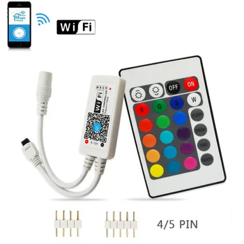 

Magic Home DC5V 12V 24V Bluetooth Wireless WiFi Controller,RGB/RGBW IR RF LED Controller for 5050 WS2811 WS2812B Pixel led strip