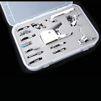 

Silver 15Pcs/Set Multi-function CY-015 Model for Cloth Edge Household Sewing Machine Overlock Folder Zinc Alloy/Plastic