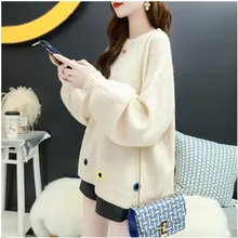 

New Autumn Winter Loose Pullover Basic Warm Sweater for Women Preppy Style Soft Kniited Korean V Neck Fashion Sweater Women Pull