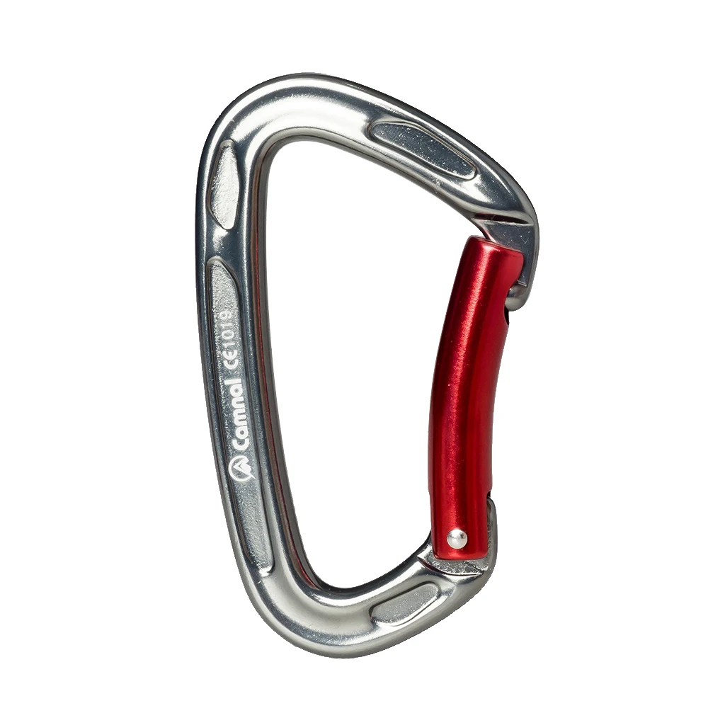 24KN Rock Climbing Carabiner D Type Metal Snap Hook Locking Open Gate Buckle