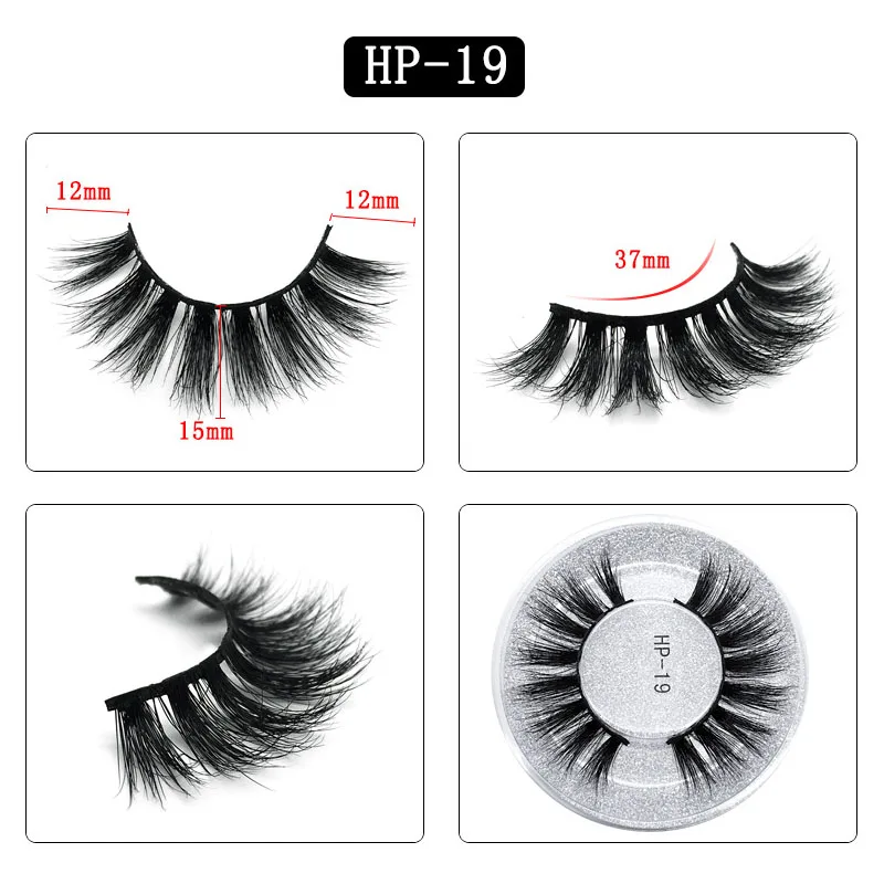 Eyes Dancing 1Pair 3D Mink Lashes Soft Handmade Eyelashes Natrual Long Eyelash Extension Tool Makeup Charm Volume Hair Lashes - Цвет: HP-19