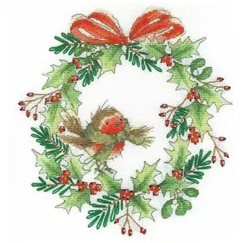 

Christmas bird wreath patterns Counted Cross Stitch 11CT 14CT 18CT DIY Chinese Cross Stitch Kits Embroidery Needlework Sets