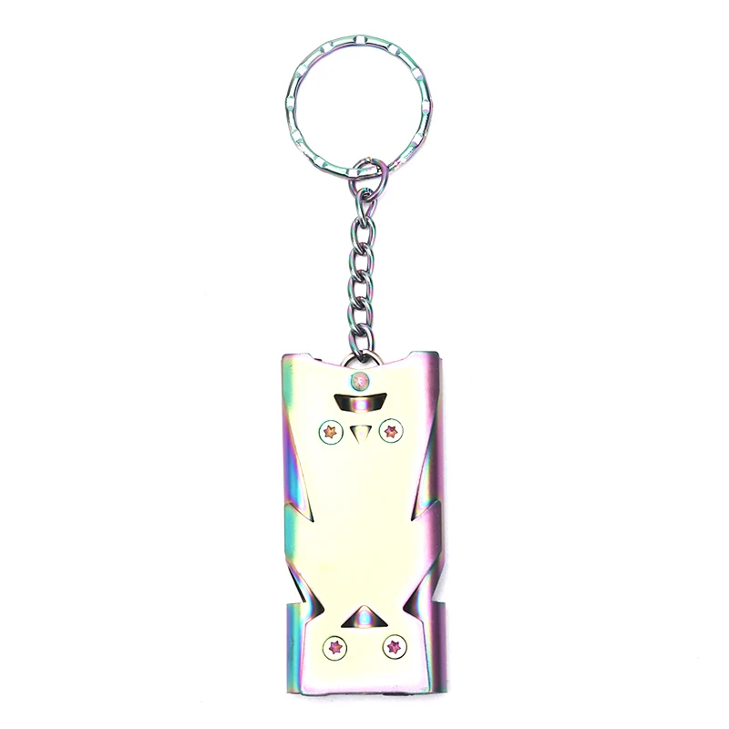 Double Tube High Decibel Outdoor Survival Whistle Stainless Steel Soccer Football Basketball Hockey Referee Whistle