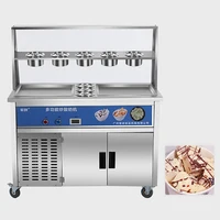 2021 New design fried ice cream machine stainless steel ice cream maker single pan ice cream roll machine 1