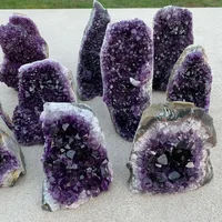 Natural Amethyst Geode Quartz Cluster Crystal Specimen Energy Healing 1