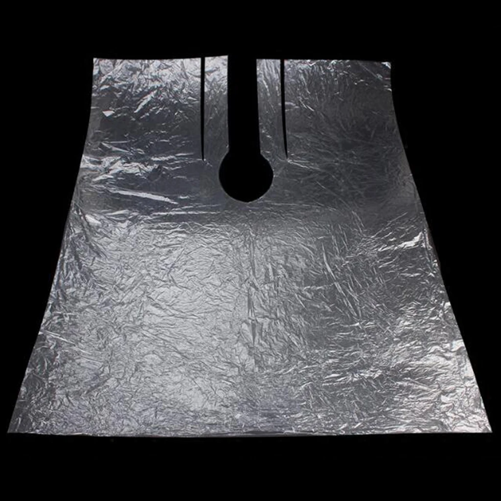 100 Pcs Disposable Hairdressing Capes Cloth Hair Cutting Cape Salon Gown Protect Barber Capes Waterproof Hairdresser Apron 