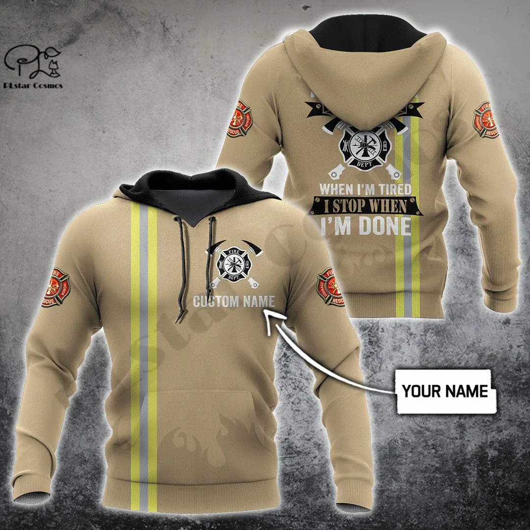 

PLstar Cosmos 3DPrinted Newest Firefighter Custom Name Unique Funny Hrajuku Streetwear Unisex Casual Hoodies/Zip/Sweatshirt Q-1