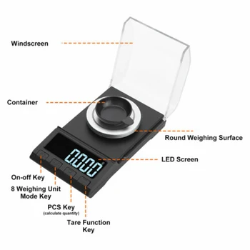 

'The Best' Mini Digital Scale 0.001g High Accuracy for Jewelry Gold Silver Cereals Small Lightweight Items 889