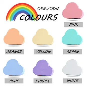 

Rainbow Cloud Bubble Salt Ball Nourishing Bath Salt Rainbow Soap Oil Control Exfoliating Cleansing Skin Care Christmas Gift