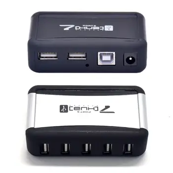 

Hub For PC Laptop USB 2.0 Converter AC Power Adapter 7 Port High Speed Durable US/EU Plug DXAC